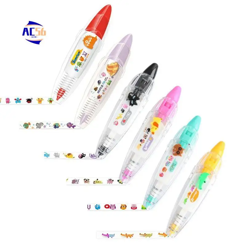 AC56-DIY Cartoon Press Type Decorative Pen, Ally-Pocket Tape Pen, Cute Animals Scrapbooking Diary Decoration Tape Pen
AC56-DIY Cartoon Press Type Decorative Pen, Ally-Pocket Tape Pen, Cute Animals Scrapbooking Diary Decoration Tape Pen