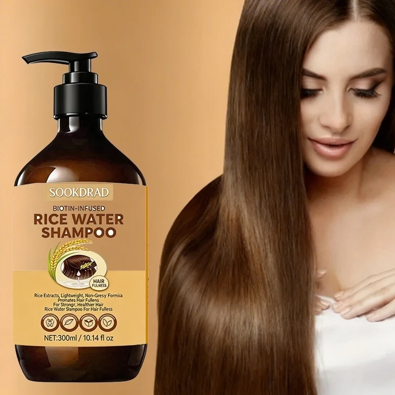 Organic Rice Water Biotin Shampoo, Gentle Cleansing For Thinning Hair, Boost Hair Volume, 300ml
Organic Rice Water Biotin Shampoo, Gentle Cleansing For Thinning Hair, Boost Hair Volume, 300ml