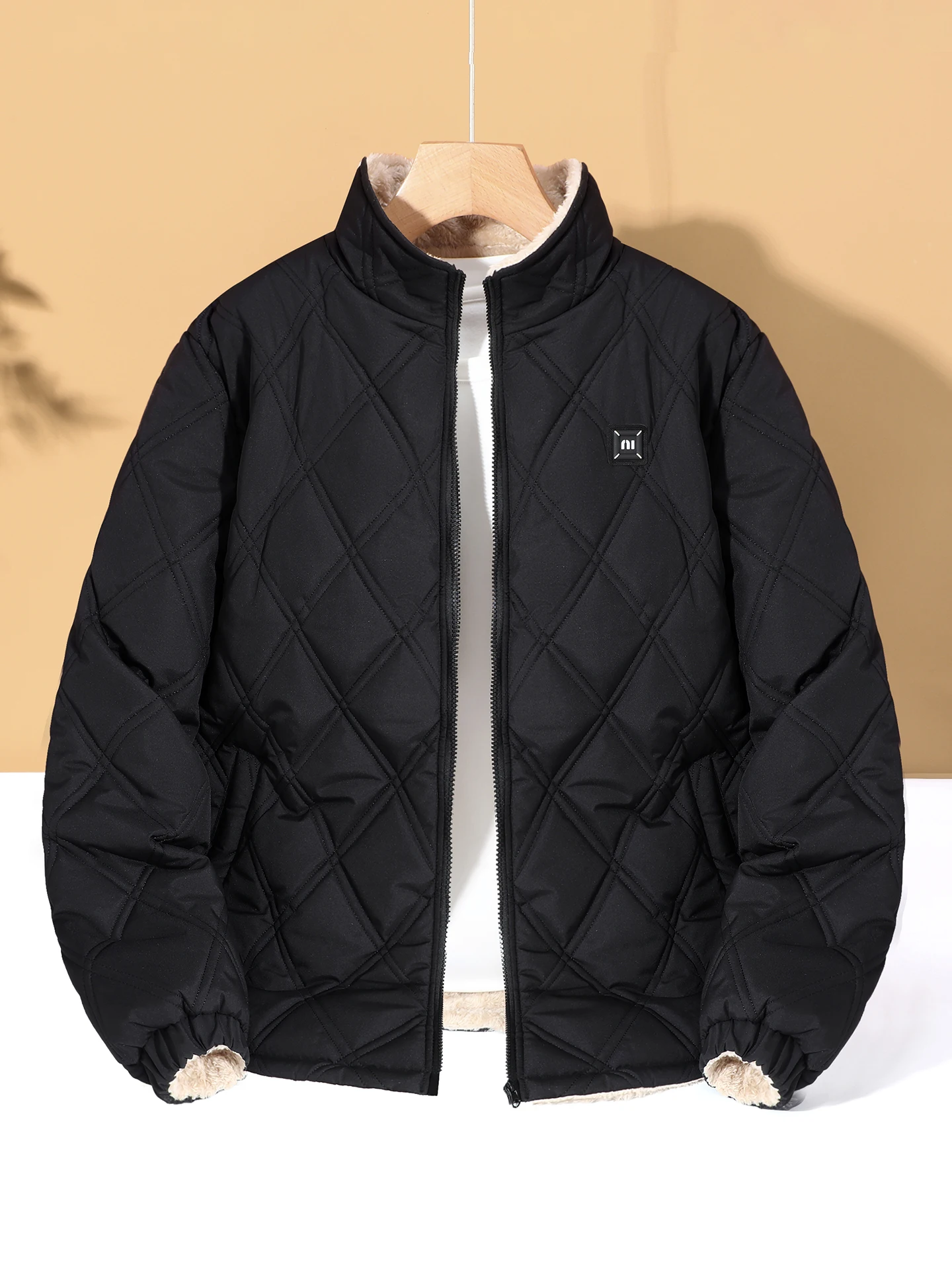 Extra Large 400 Pou eep Velvet Cotton Jaet Men's Winter Thiened Warm Stand Collar Cotton Coat Fce Lined Outerwear
Extra Large 400 Pou eep Velvet Cotton Jaet Men's Winter Thiened Warm Stand Collar Cotton Coat Fce Lined Outerwear