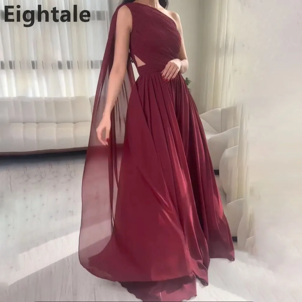Eightale 2025 Burgundy A Line Chiffon Maxi Evening Dress One Shoulder Saudi Arabic Prom Dress Dubai Party Gown Customized
Eightale 2025 Burgundy A Line Chiffon Maxi Evening Dress One Shoulder Saudi Arabic Prom Dress Dubai Party Gown Customized