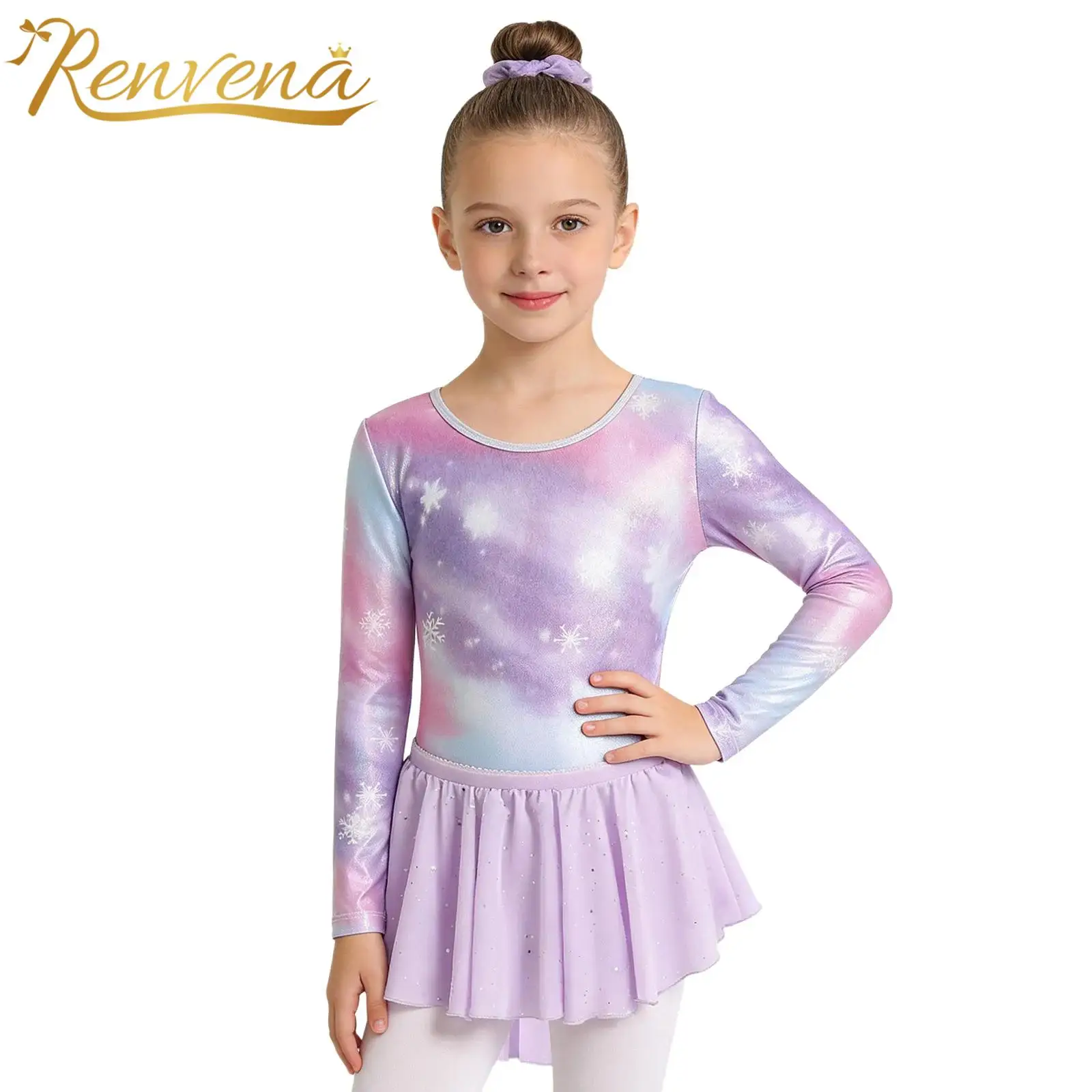 Kids Girls Metallic Ballet Dance Costume Child Gymnastics Bodysuits Performance Outfit Printed Leotard with Sequined Skirt Suits
Kids Girls Metallic Ballet Dance Costume Child Gymnastics Bodysuits Performance Outfit Printed Leotard with Sequined Skirt Suits