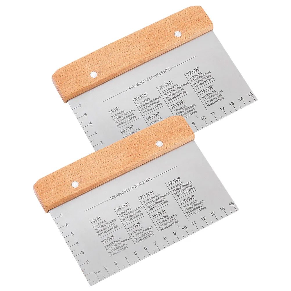 2Pcs Stainless Steel Dough Scale Bench Scraper for Cake Cream Pizza Pastry Tool Food Chopper Kitchen Utility
2Pcs Stainless Steel Dough Scale Bench Scraper for Cake Cream Pizza Pastry Tool Food Chopper Kitchen Utility