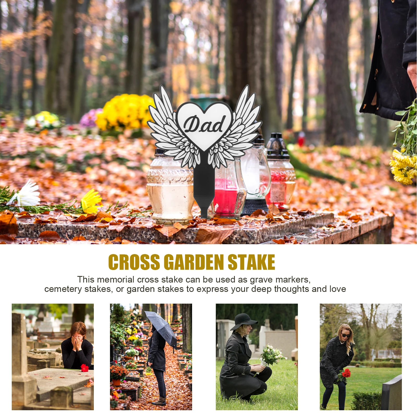 Wing Memorial Sign Marker Acrylic Yard Grave Marker Lightweight Durable Garden Lawn Cemetery Decorations Angel Graveyard Plaque
Wing Memorial Sign Marker Acrylic Yard Grave Marker Lightweight Durable Garden Lawn Cemetery Decorations Angel Graveyard Plaque