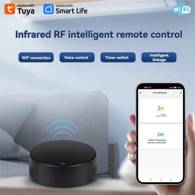 A21Q -IR Remote Control Wifi Tuya Smart RF Smart Home Infrared Controller For Air Conditioner TV Support Smart Life
A21Q -IR Remote Control Wifi Tuya Smart RF Smart Home Infrared Controller For Air Conditioner TV Support Smart Life