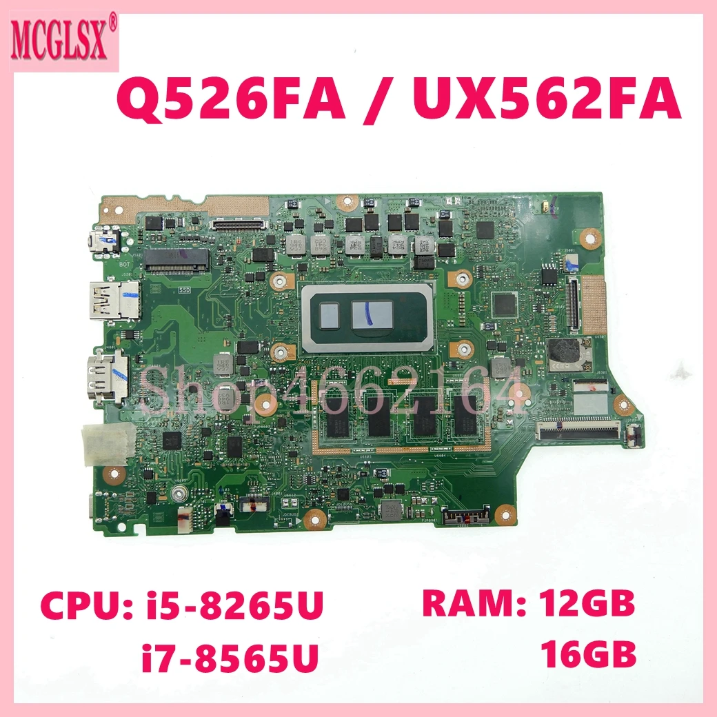 UX562FA i5 i7-8th Gen CPU 12GB/16GB RAM Mainboard For ASUS UX562FAC UX562FA UX562F Q526FA Q526FAC UX562FD Laptop Motherboard
UX562FA i5 i7-8th Gen CPU 12GB/16GB RAM Mainboard For ASUS UX562FAC UX562FA UX562F Q526FA Q526FAC UX562FD Laptop Motherboard