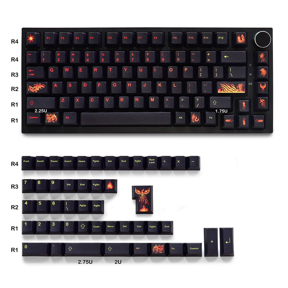 Колпачки для клавиш GMK Phoenix US/JP, профиль Cherry, PBT, 130 клавиш, пятисторонняя сублимационная печать, для механических клавиатур с переключателями MX 87/104/108
Колпачки для клавиш GMK Phoenix US/JP, профиль Cherry, PBT, 130 клавиш, пятисторонняя сублимационная печать, для механических клавиатур с переключателями MX 87/104/108