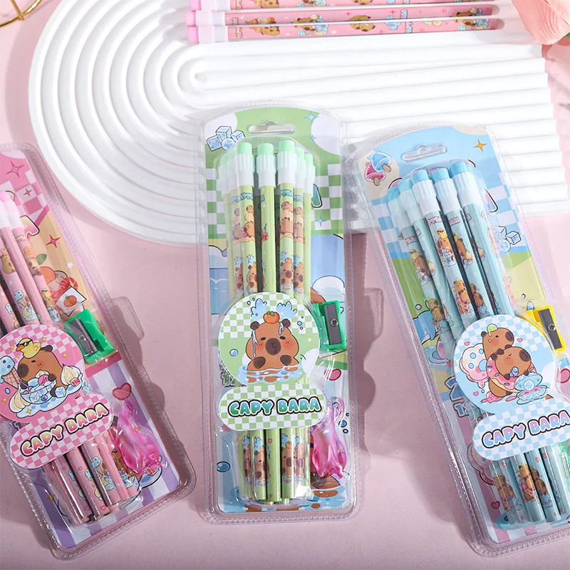 Cute Cartoon Capybara HB Pencils Stationery Set With Pencil Sharpener School Students Stationery Gift
Cute Cartoon Capybara HB Pencils Stationery Set With Pencil Sharpener School Students Stationery Gift