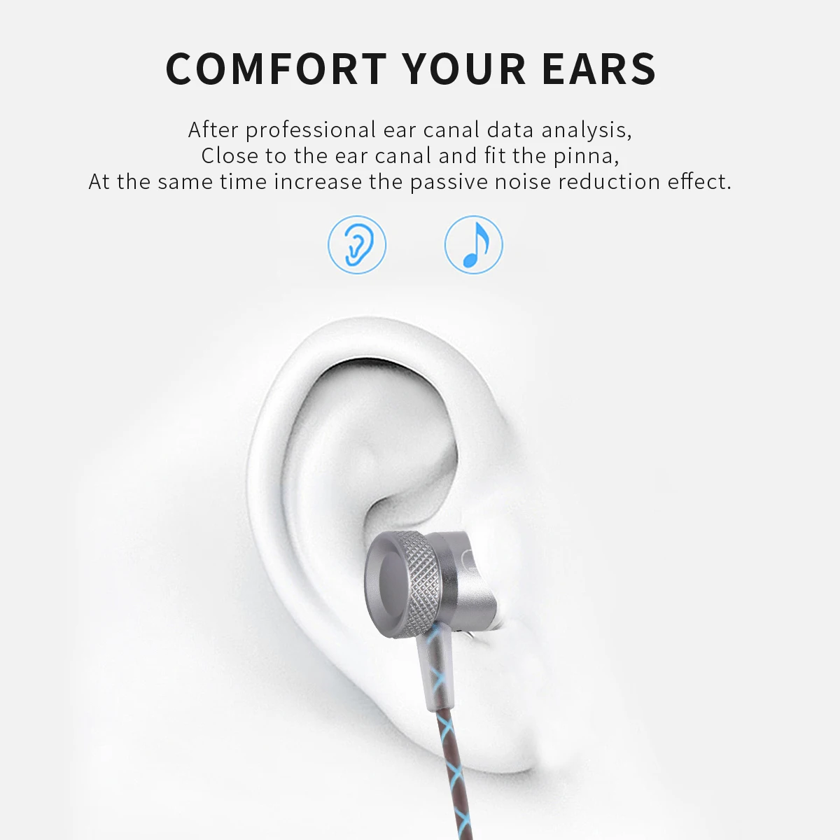 1 set 1 Set Wire-Controlled Bass In-Ear Earphone Microphone Lightweight Wired Headphones For Friends Family Gift Silver In-Ear
1 set 1 Set Wire-Controlled Bass In-Ear Earphone Microphone Lightweight Wired Headphones For Friends Family Gift Silver In-Ear