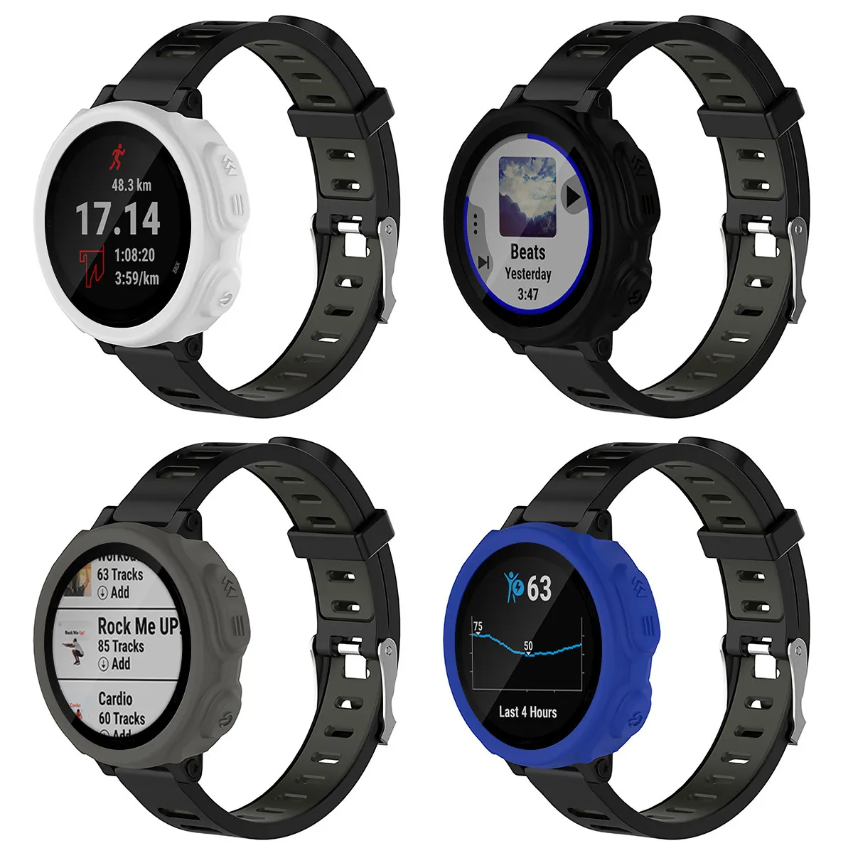 4Pcs Silicone Full Body Protective Watch Cover Slim Comfortable Sweatproof Dustproof Band Shell for Forerunner 235 735Xt
4Pcs Silicone Full Body Protective Watch Cover Slim Comfortable Sweatproof Dustproof Band Shell for Forerunner 235 735Xt