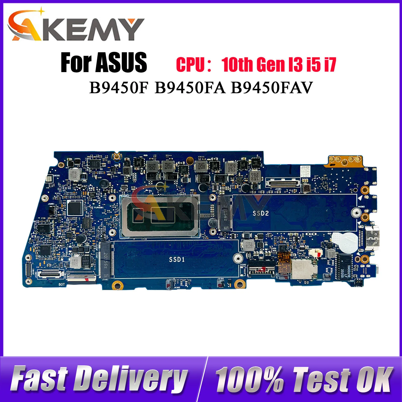 B9450FA Laptop Motherboard For ASUS ExpertBook B9450FA B9450F B9450FAV Notebook Mainboard With 10th Gen I3 i5 i7 100% tests OK
B9450FA Laptop Motherboard For ASUS ExpertBook B9450FA B9450F B9450FAV Notebook Mainboard With 10th Gen I3 i5 i7 100% tests OK