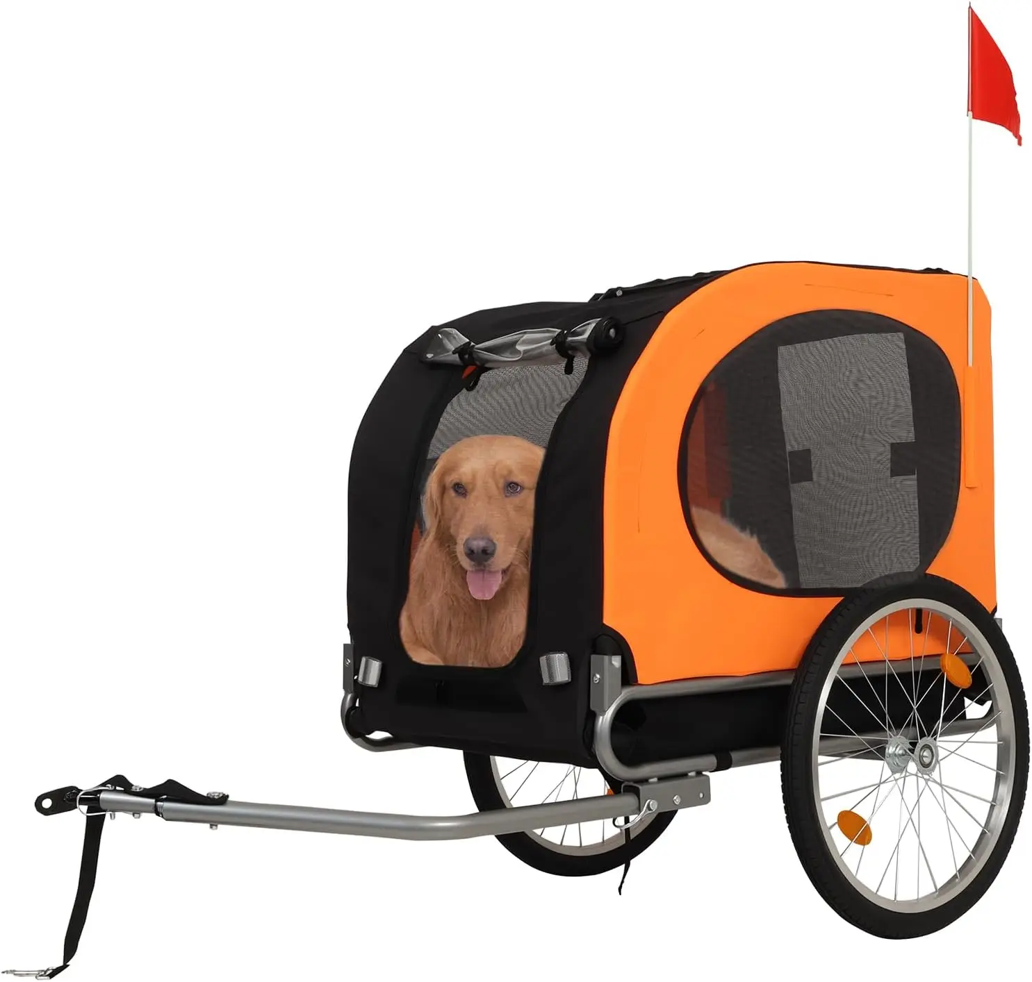 Large Dog Bike Trailer 88Lbs Capacity Pet Bicycle Carrier Foldable Oxford Fabric Universal Coupler with Quick Release Wheels
Large Dog Bike Trailer 88Lbs Capacity Pet Bicycle Carrier Foldable Oxford Fabric Universal Coupler with Quick Release Wheels