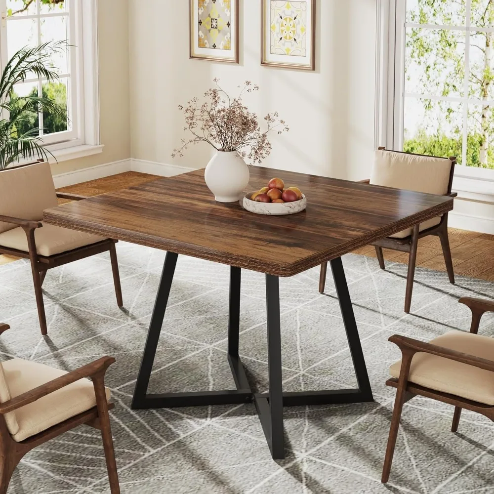 Square Dining Table for 2, 31.5" Industrial Dinner Table with Metal Base, Kitchen Table for Dining Room, Small Space,
Square Dining Table for 2, 31.5" Industrial Dinner Table with Metal Base, Kitchen Table for Dining Room, Small Space,