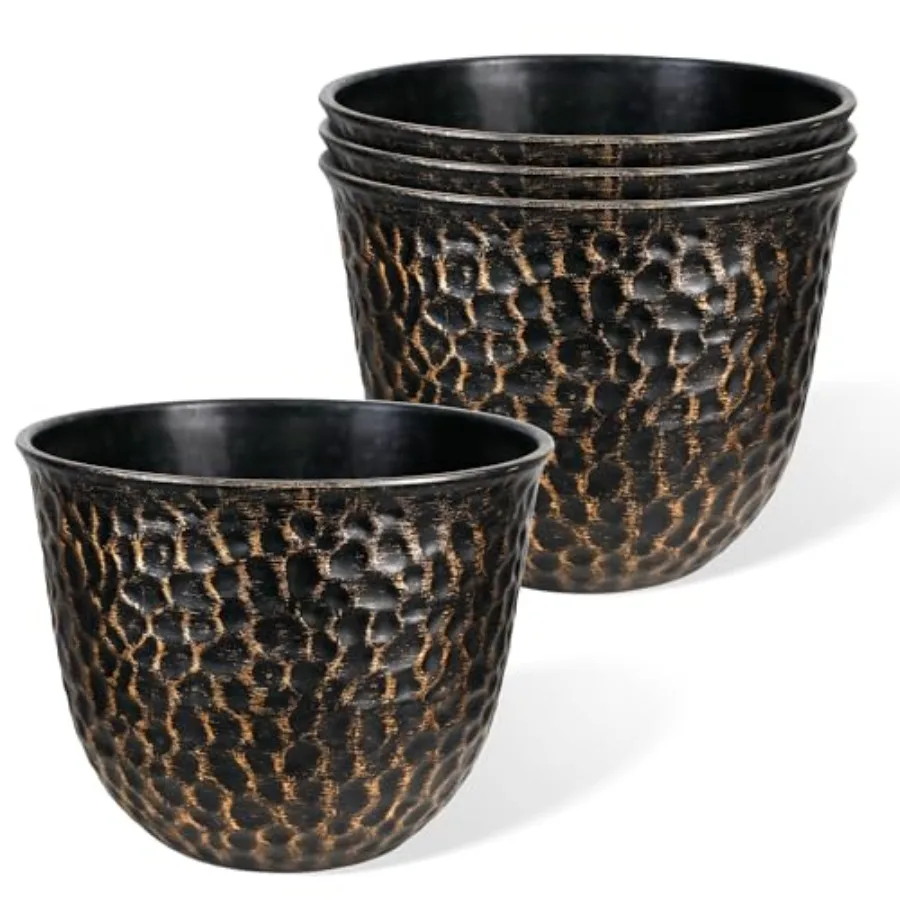 Garden -Inch Large Round Planters with Drain Holes - Matte Bronze Finish Flower Pots with Honeycomb Design, Durable Indoor/Outd
Garden -Inch Large Round Planters with Drain Holes - Matte Bronze Finish Flower Pots with Honeycomb Design, Durable Indoor/Outd