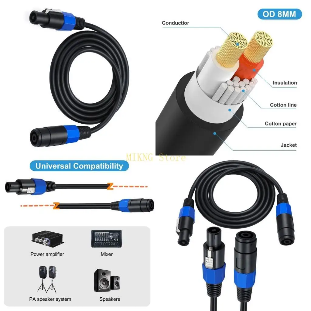 Профессиональный удлинительный кабель Speakon, Speakon между мужчинами и женщинами Speakon, 4-жильный разъем с омной головкой,
Профессиональный удлинительный кабель Speakon, Speakon между мужчинами и женщинами Speakon, 4-жильный разъем с омной головкой,