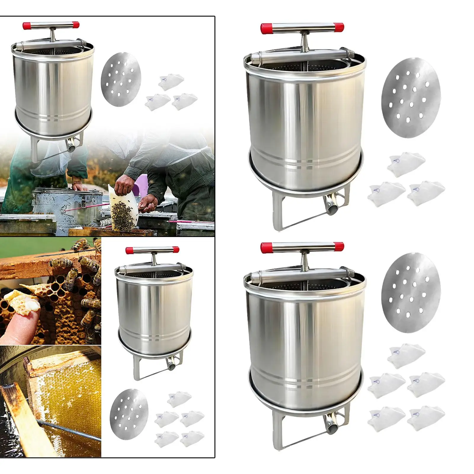Large Honey Presser Crusher Honey Separator Stainless Steel Household Making Fruit Press for Olive Oil Vegetables
Large Honey Presser Crusher Honey Separator Stainless Steel Household Making Fruit Press for Olive Oil Vegetables