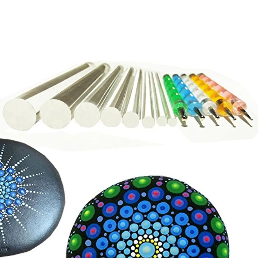Mandala Rock Painting Pen Dot Dotting Tools Stencil Brush Set 12 PCS Flat Head 4mm 5mm 6mm 8mm 10mm 12mm 14mm Diameter 5 Stylus
Mandala Rock Painting Pen Dot Dotting Tools Stencil Brush Set 12 PCS Flat Head 4mm 5mm 6mm 8mm 10mm 12mm 14mm Diameter 5 Stylus