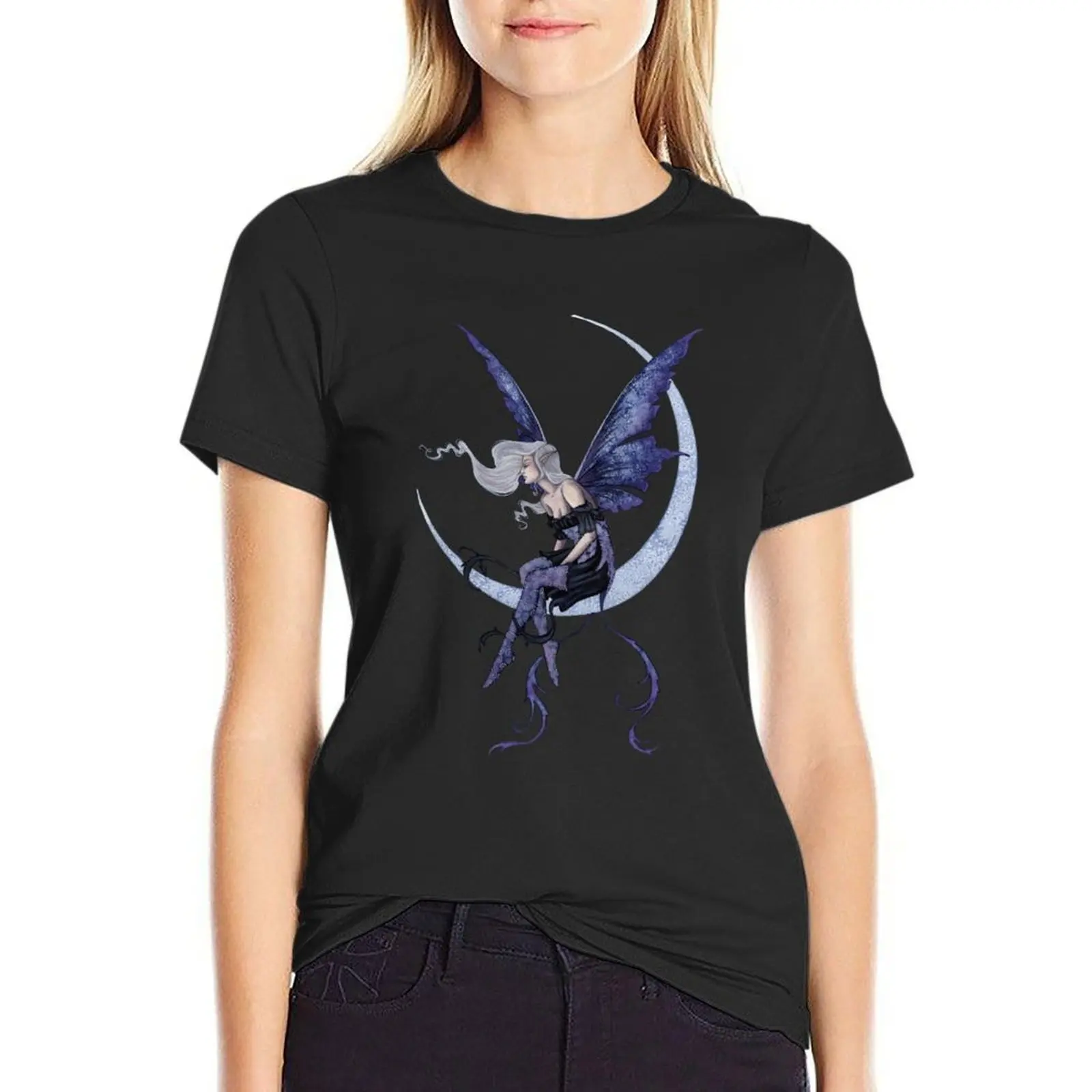 Moon Sprite T-Shirt summer tops cute tops Blouse tees plus size t shirts for Women loose fit
Moon Sprite T-Shirt summer tops cute tops Blouse tees plus size t shirts for Women loose fit