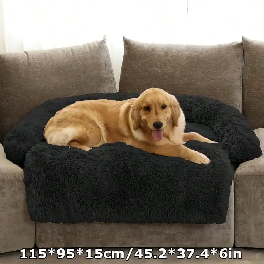 Calming Dog Bed Fluffy Plush Dog Mat For Furniture Protector With Removable Washable Cover For Large Medium Small Dogs And Cats (L (45"X37"X6"), Black)
Calming Dog Bed Fluffy Plush Dog Mat For Furniture Protector With Removable Washable Cover For Large Medium Small Dogs And Cats (L (45"X37"X6"), Black)
