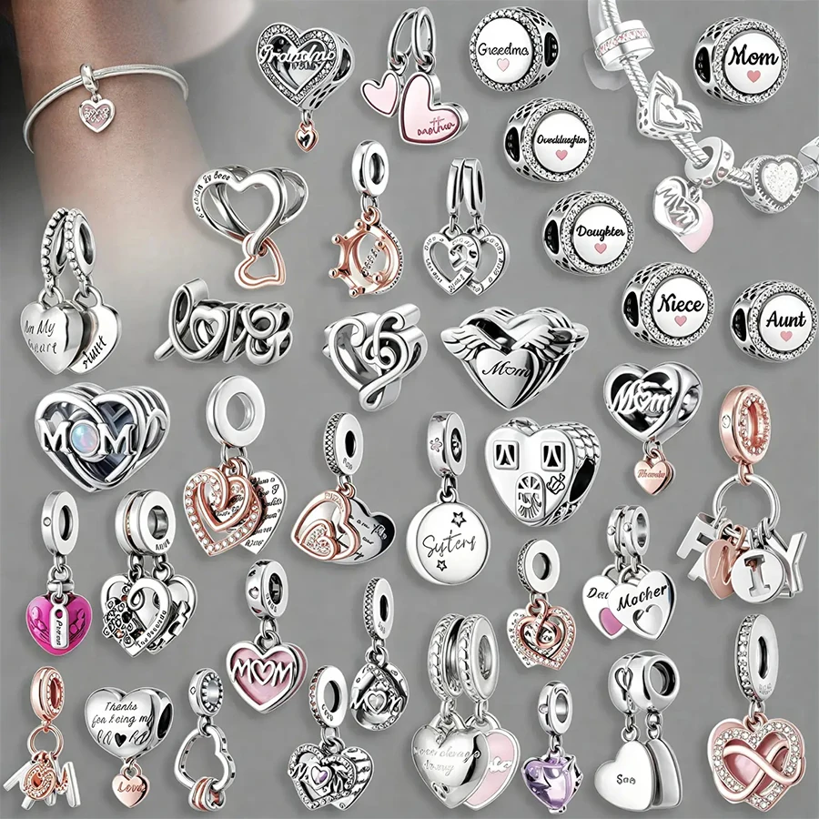Silver Mom Grandma Family Charms for Bracelet DIY Jewelry Making Heart Infinity Love Pendant Beads for Women Mother's Day Gift
Silver Mom Grandma Family Charms for Bracelet DIY Jewelry Making Heart Infinity Love Pendant Beads for Women Mother's Day Gift