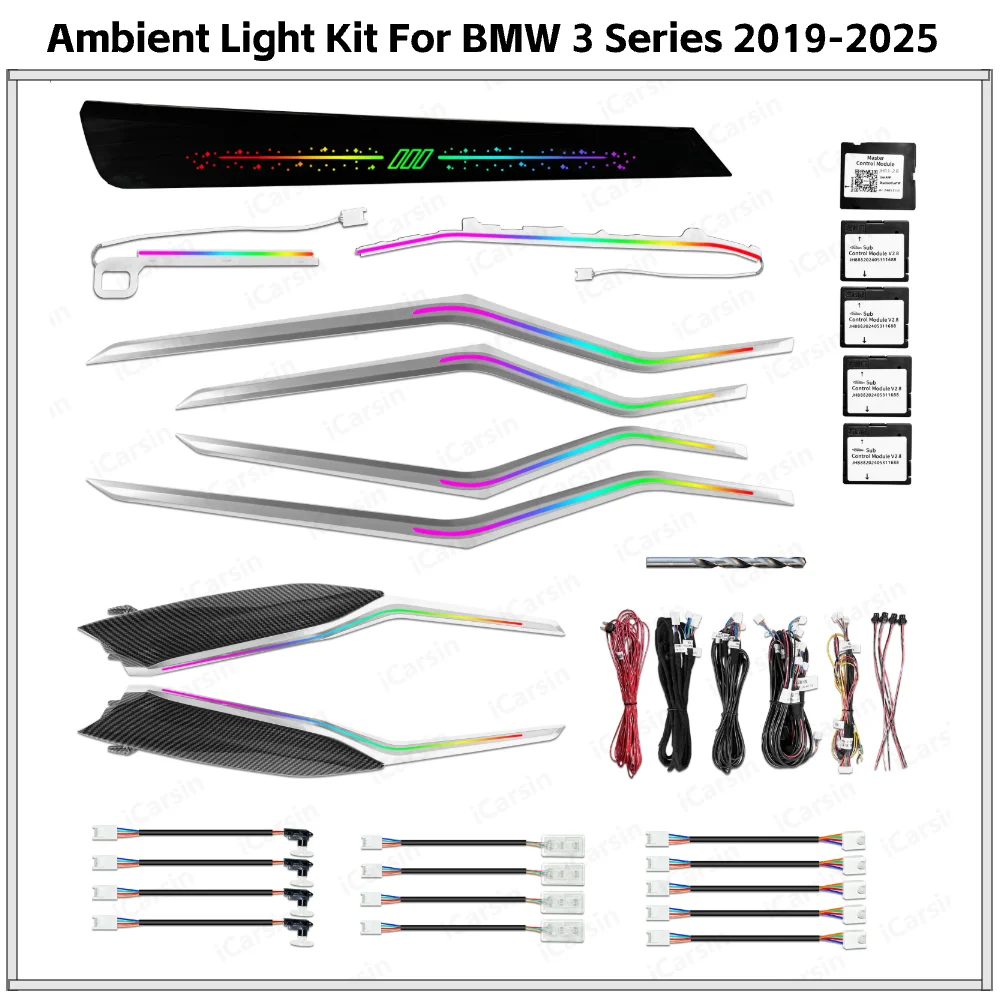 APP Control 64 Color Dynamic Ambient Light Upgrade Kit for BMW 3 Series G20 Facelift 2019-2025 Interior
APP Control 64 Color Dynamic Ambient Light Upgrade Kit for BMW 3 Series G20 Facelift 2019-2025 Interior