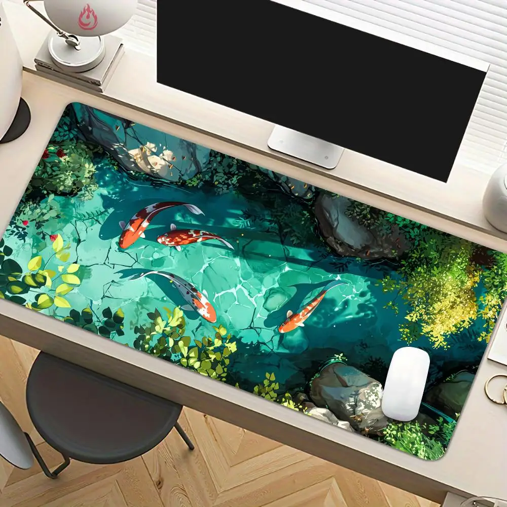 Natural Landscape Pond Design Mouse Pad Koi fish pattern Desk Mat Non-Slip table mats pc accessories Gaming mats tapis souris
Natural Landscape Pond Design Mouse Pad Koi fish pattern Desk Mat Non-Slip table mats pc accessories Gaming mats tapis souris