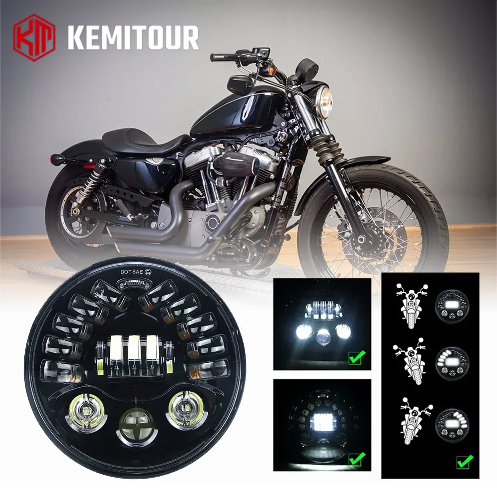 For Harley FLD Softail Nightster 883 Touring 7 Inch Headlight Universal Turn Adaptive Light For BMW R NINE T Motorcycle Parts
For Harley FLD Softail Nightster 883 Touring 7 Inch Headlight Universal Turn Adaptive Light For BMW R NINE T Motorcycle Parts