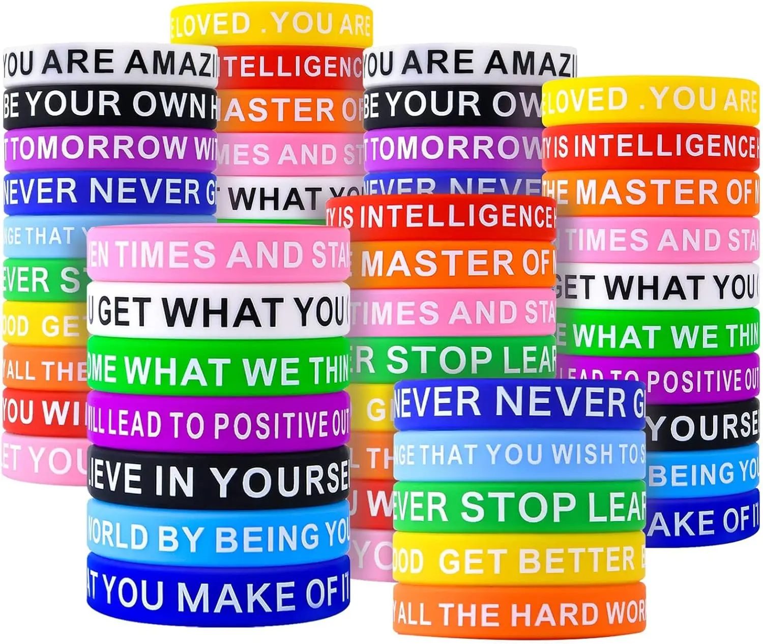 320 шт., резиновые браслеты с мотивационными цитатами, цветные вдохновляющие силиконовые браслеты, эластичные браслеты унисекс для мужчин и женщин
320 шт., резиновые браслеты с мотивационными цитатами, цветные вдохновляющие силиконовые браслеты, эластичные браслеты унисекс для мужчин и женщин