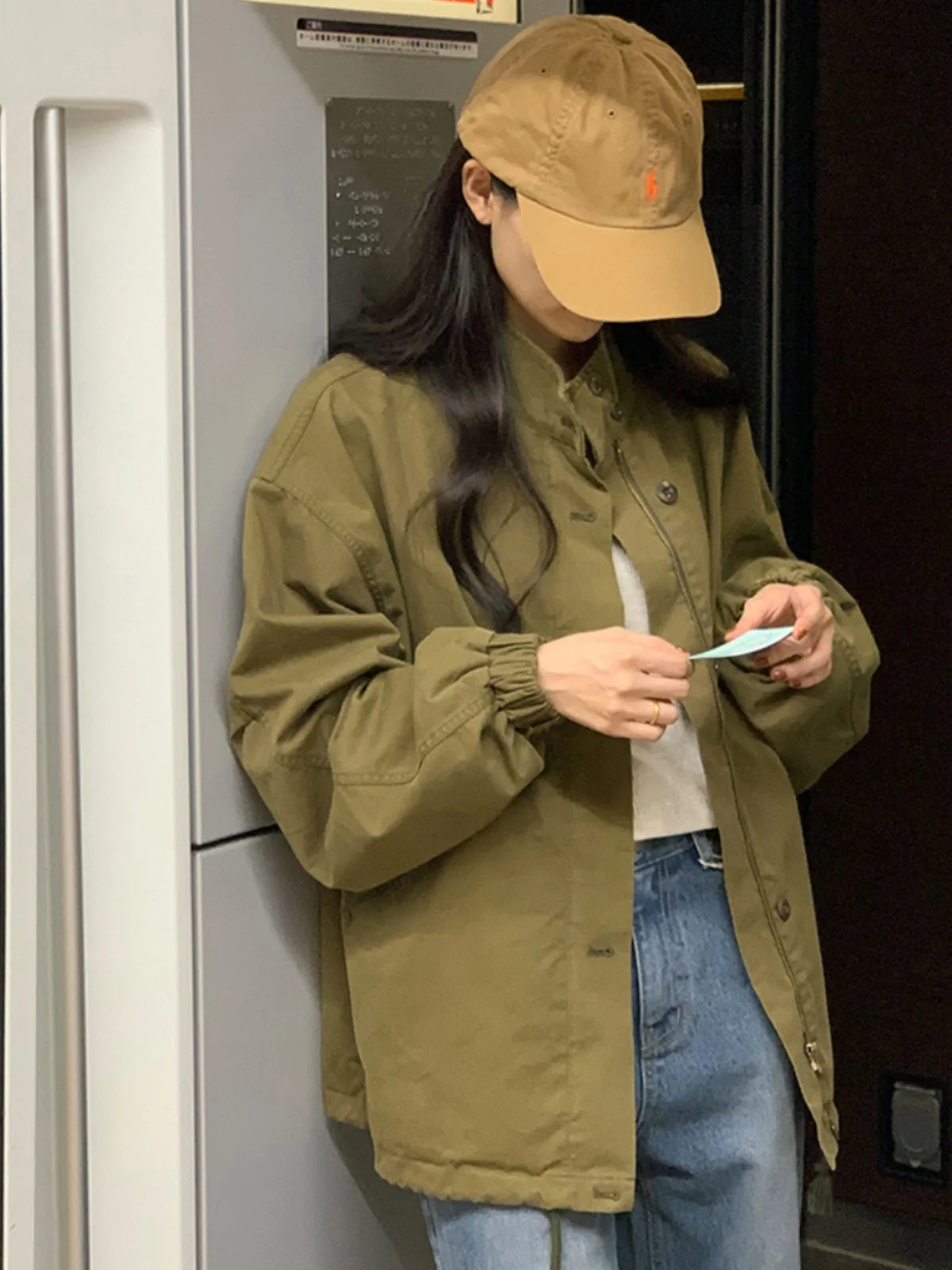 Korean Sle Women's Spring Autumn Long Sve Windbreaker Jaet Loose Versatile Faionable Workwear Single Button Outerwear
Korean Sle Women's Spring Autumn Long Sve Windbreaker Jaet Loose Versatile Faionable Workwear Single Button Outerwear