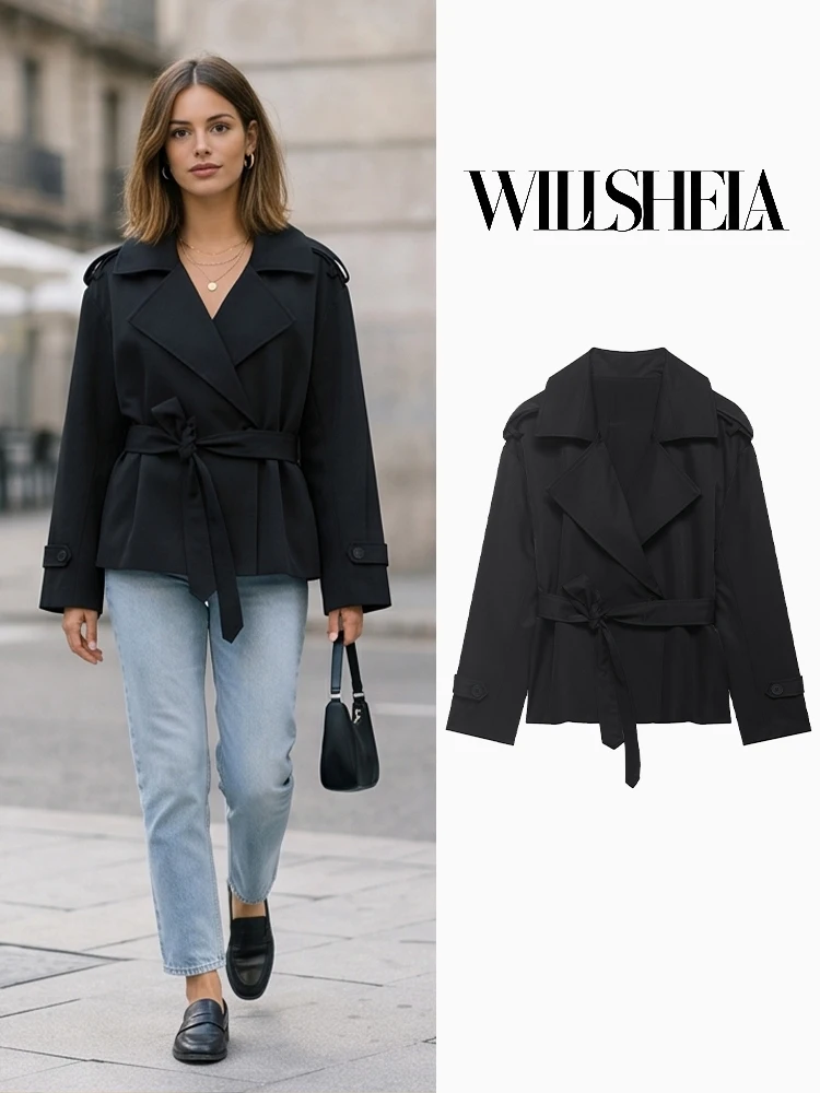 Willshela Women Fashion With Belt Solid Double Breasted Jackets Vintage Lapel Neck Long Sleeves Female Chic Lady Outfits
Willshela Women Fashion With Belt Solid Double Breasted Jackets Vintage Lapel Neck Long Sleeves Female Chic Lady Outfits