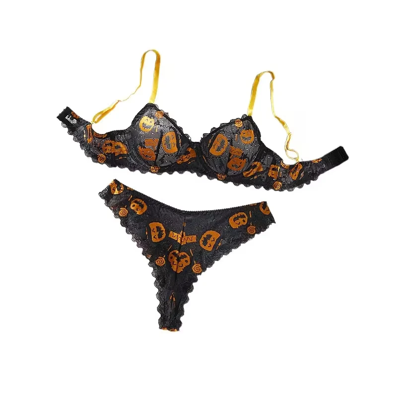 Western Halloween Pumpkin Printed Bra Role Play Womens Erotic Seductive Underwear Clothing Womens Sexy Lingerie Set
Western Halloween Pumpkin Printed Bra Role Play Womens Erotic Seductive Underwear Clothing Womens Sexy Lingerie Set