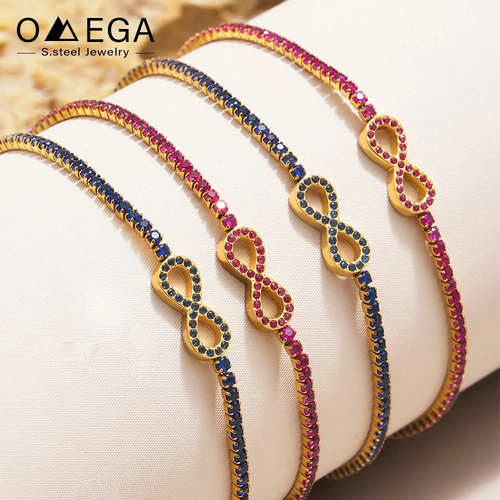 Luxury Blue Pink Zircon Necklace Bracelet Earrings For Women 18k Gold Plated Stainless Steel Women's Necklaces Bracelets Earring
Luxury Blue Pink Zircon Necklace Bracelet Earrings For Women 18k Gold Plated Stainless Steel Women's Necklaces Bracelets Earring