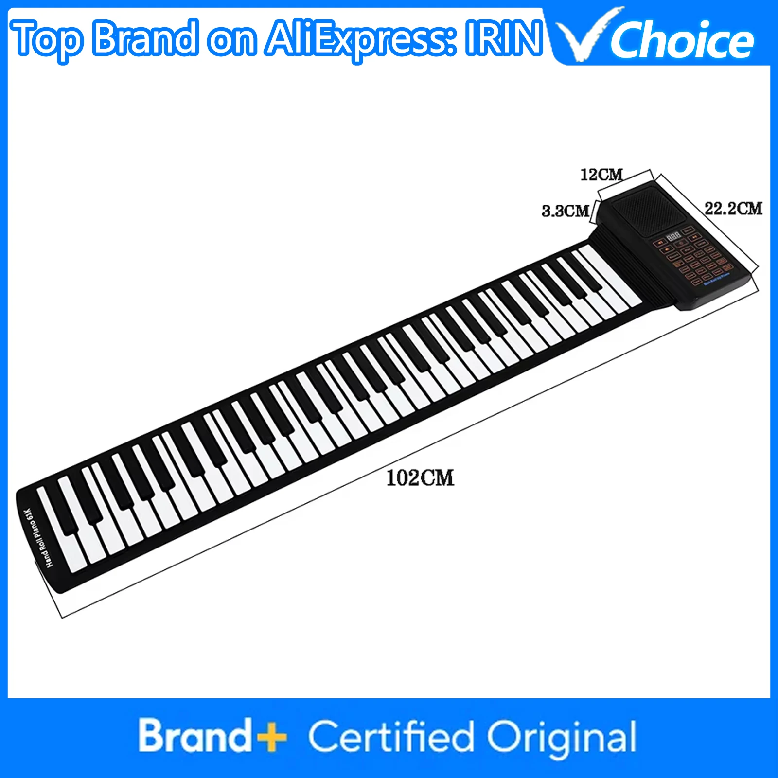 61 Keys Mini Roll Up Piano Silicone Portable Foldable Soft Keyboard Electronic Piano Black White Musical Instrument For Kid Gift
61 Keys Mini Roll Up Piano Silicone Portable Foldable Soft Keyboard Electronic Piano Black White Musical Instrument For Kid Gift