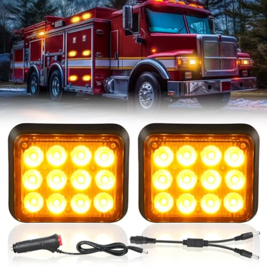 Magnetic Wireless Trailer Lights 2PCS Rechargeable Portable Hazard Beacon Warning Light and Emergency Strobe Light for Trucks T
Magnetic Wireless Trailer Lights 2PCS Rechargeable Portable Hazard Beacon Warning Light and Emergency Strobe Light for Trucks T