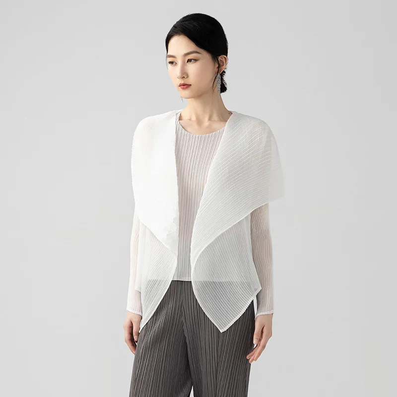 Nihce плиссированный солнцезащитный кардиган, пальто для женщин, новинка 2025, летняя модная легкая одежда с длинными рукавами и лацканами
Nihce плиссированный солнцезащитный кардиган, пальто для женщин, новинка 2025, летняя модная легкая одежда с длинными рукавами и лацканами