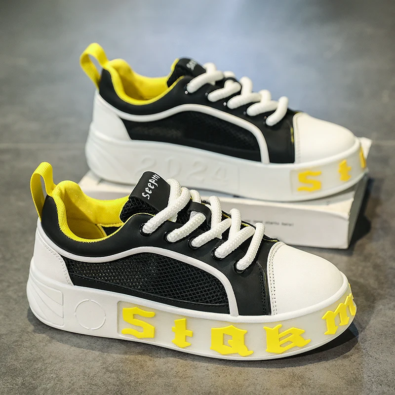 Men's Fashionable Summer Street Style Lace Up Mesh Men's Shoes Thick Soled Outdoor Casual Board Shoes Size 39-44
Men's Fashionable Summer Street Style Lace Up Mesh Men's Shoes Thick Soled Outdoor Casual Board Shoes Size 39-44