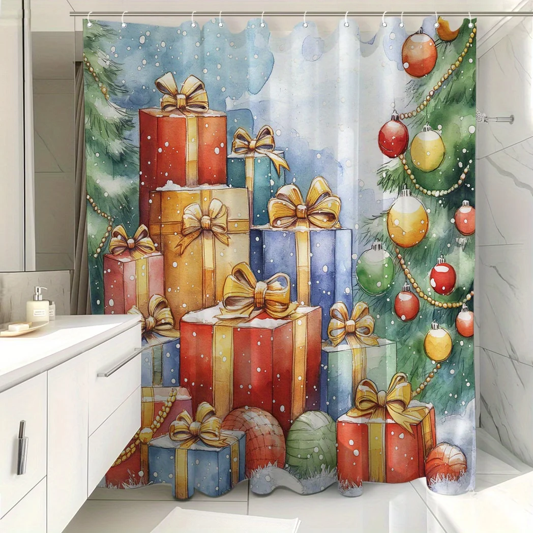 "YUZHIYU Christmas Gift & Tree Shower Curtain - Polyester, Water-Resistant, 12 Hooks, Machine Washable, Digital Print
"YUZHIYU Christmas Gift & Tree Shower Curtain - Polyester, Water-Resistant, 12 Hooks, Machine Washable, Digital Print