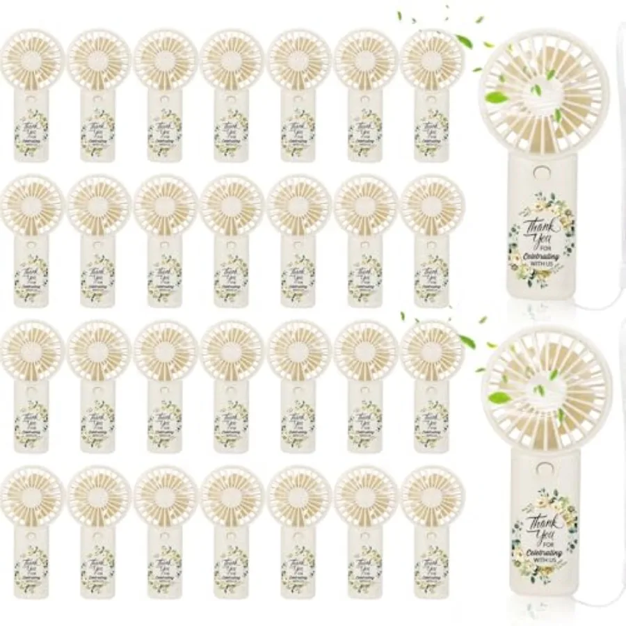 Wedding Mini Fans for Outdoor Summer Events, Plastic, White, Portable with Lanyard Custom Thank You Message
Wedding Mini Fans for Outdoor Summer Events, Plastic, White, Portable with Lanyard Custom Thank You Message