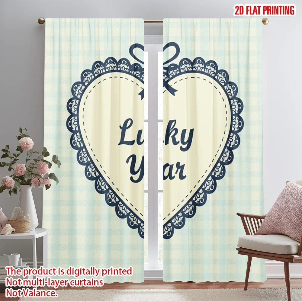 2pcs 2D flat printing Party Curtains Lucky Year Heart Bow Polyester Without Electricity 0 Use for Booths Studio Props 
2pcs 2D flat printing Party Curtains Lucky Year Heart Bow Polyester Without Electricity 0 Use for Booths Studio Props