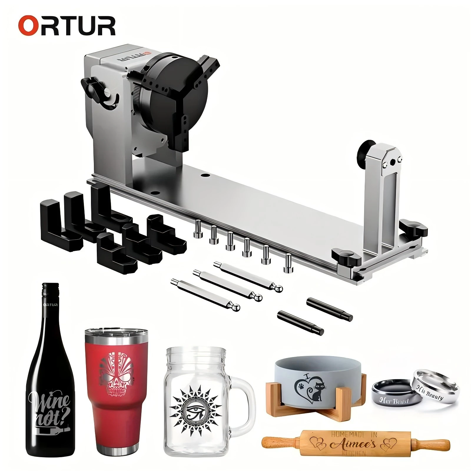 Universal Roller | 360° Rotation | ORTUR (YRC1.0) CNC Rotary Roller with Chuck, 180° Horizontal Tilt Base
Universal Roller | 360° Rotation | ORTUR (YRC1.0) CNC Rotary Roller with Chuck, 180° Horizontal Tilt Base