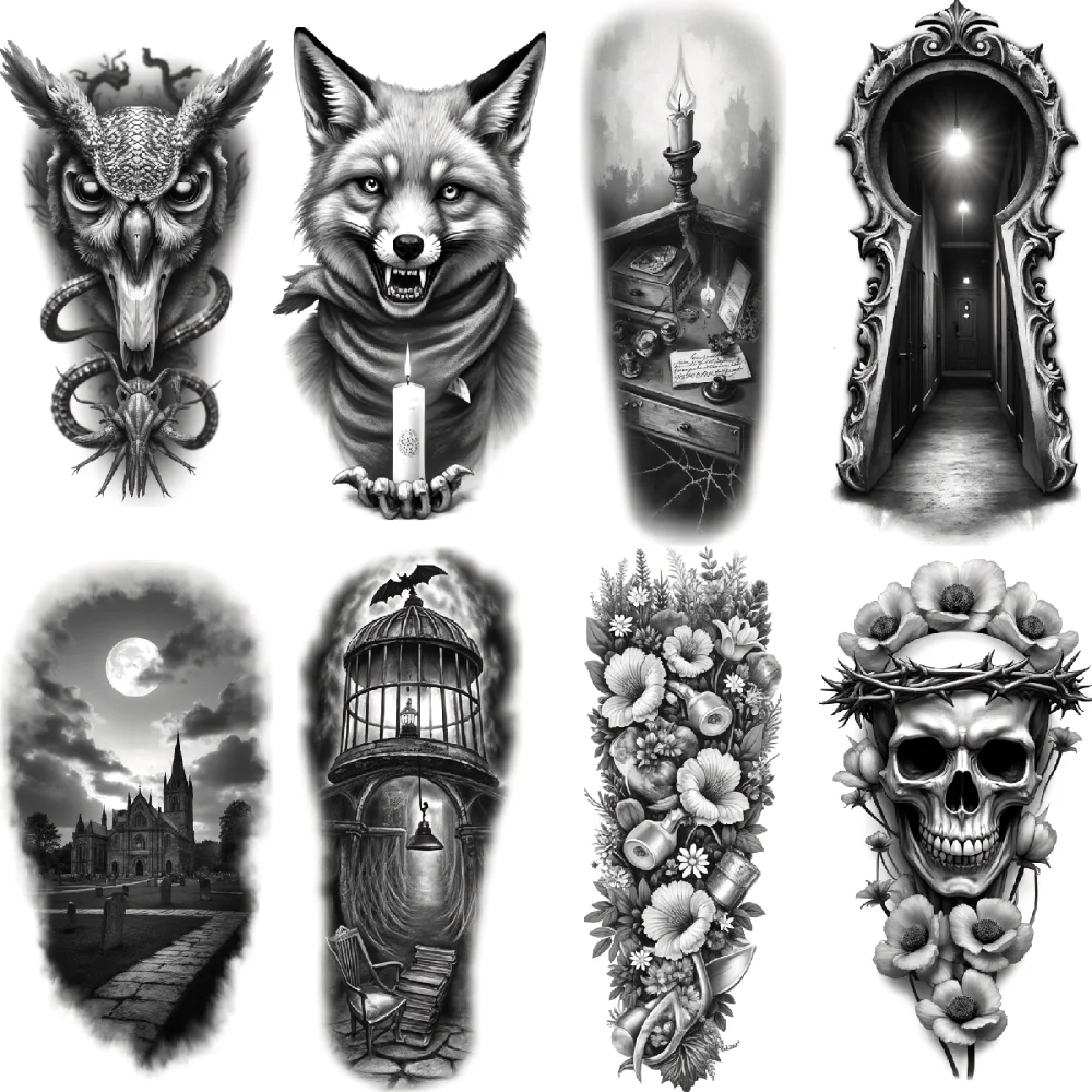 3pcs Temporary Tattoo Waterproof Long-lasting Body Stickers Keyhole With Corridor Fox With Scarf Flower Arrangement For
3pcs Temporary Tattoo Waterproof Long-lasting Body Stickers Keyhole With Corridor Fox With Scarf Flower Arrangement For