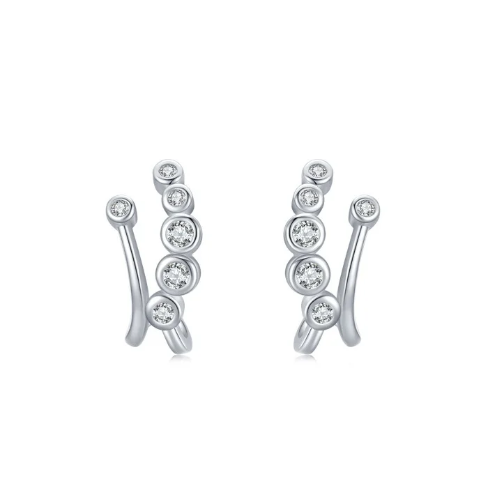 Ins Popular Design 925 Sterling Silver Round Zircons Bubble Ear Studs for Women
Ins Popular Design 925 Sterling Silver Round Zircons Bubble Ear Studs for Women