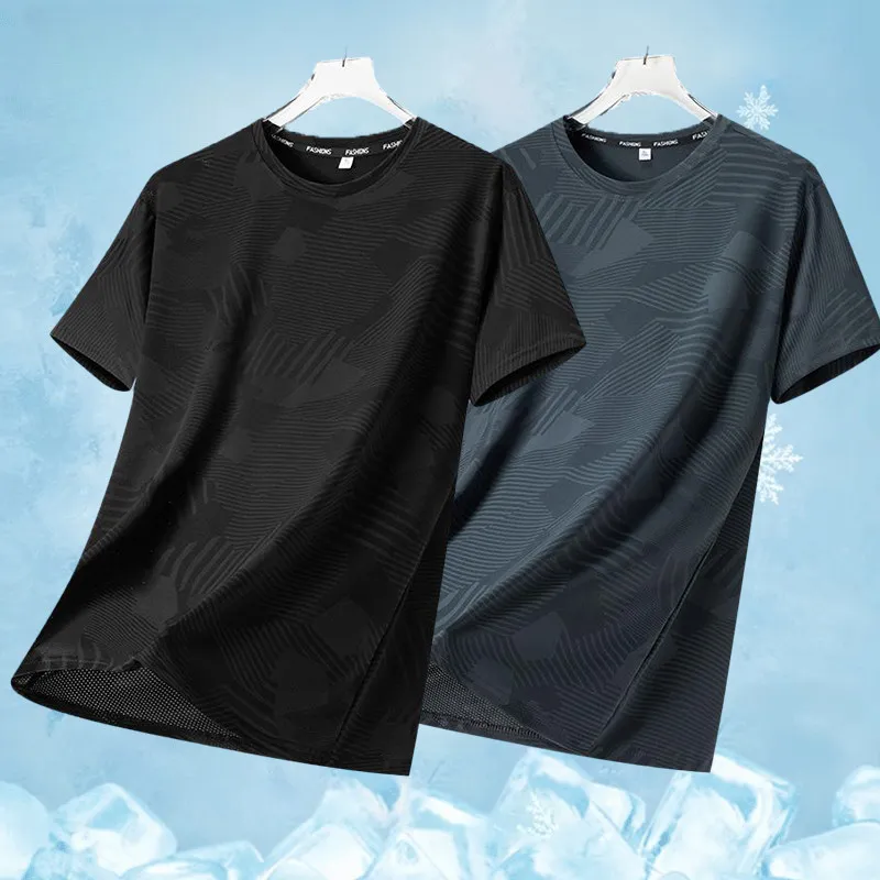 Summer New Style Men's Ice Silk Thin Short Sleeve T-Shirt Fashionable Breathable Lightweight Men's Shirt Short Sleeve Top
Summer New Style Men's Ice Silk Thin Short Sleeve T-Shirt Fashionable Breathable Lightweight Men's Shirt Short Sleeve Top