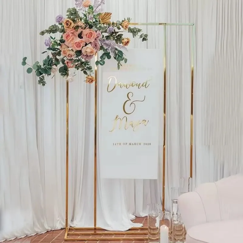 Wedding Arch Square Backdrop balloon Stand Background Shiny Metal Gold Plating Outdoor Artificial Flower Door Shelf Frame
Wedding Arch Square Backdrop balloon Stand Background Shiny Metal Gold Plating Outdoor Artificial Flower Door Shelf Frame