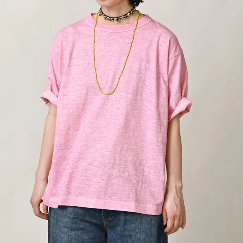 Loose Fit Bamboo Cotton Short Sleeve T-Shirt Women's Casual Style round Neck Embroidery Design Summer Fashion Pure Color
Loose Fit Bamboo Cotton Short Sleeve T-Shirt Women's Casual Style round Neck Embroidery Design Summer Fashion Pure Color