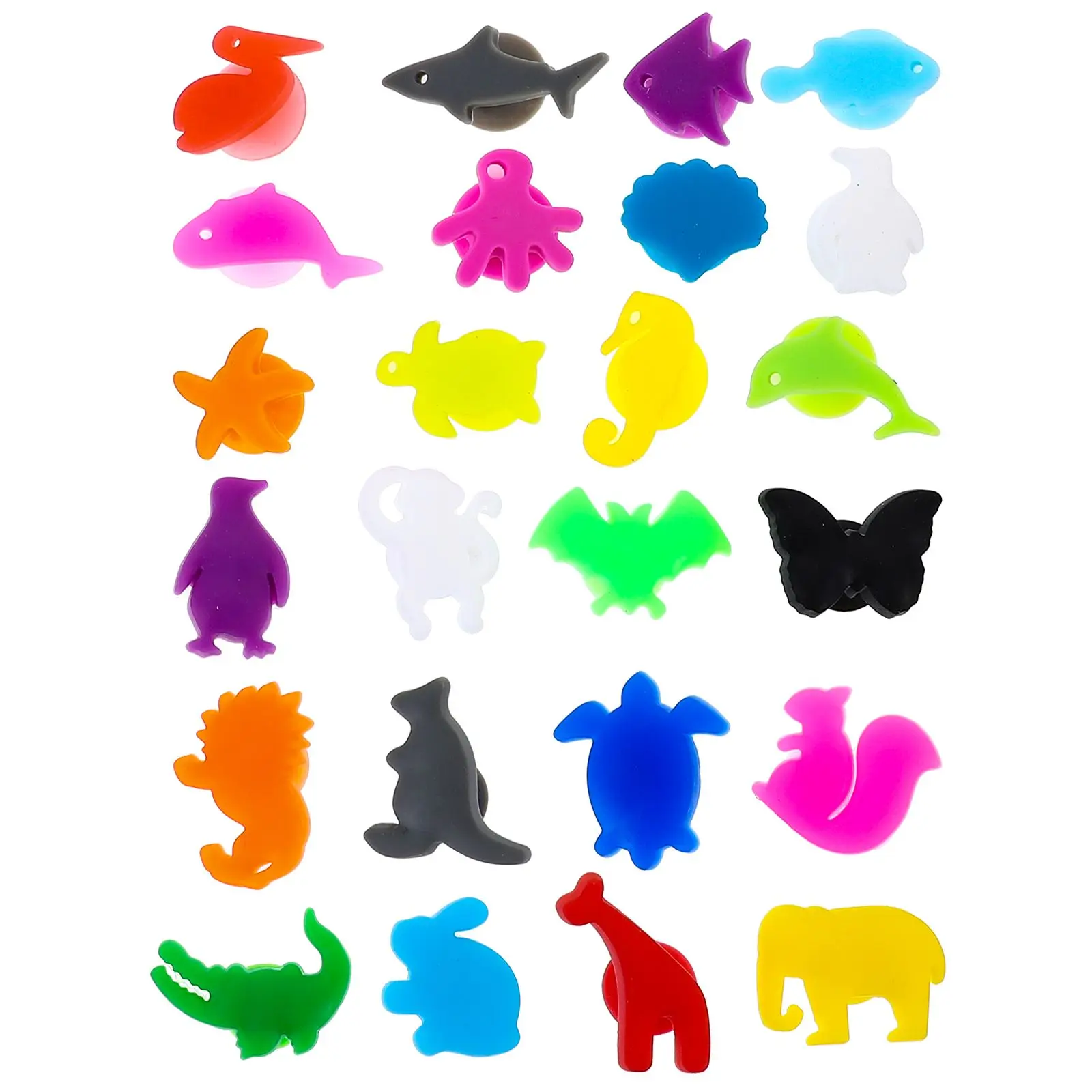 24 Pcs Glass Markers Drink Charms Silicone Labels for Glasses Parties Reusable Eco Friendly Animal Shape Design Ideal Gifts
24 Pcs Glass Markers Drink Charms Silicone Labels for Glasses Parties Reusable Eco Friendly Animal Shape Design Ideal Gifts