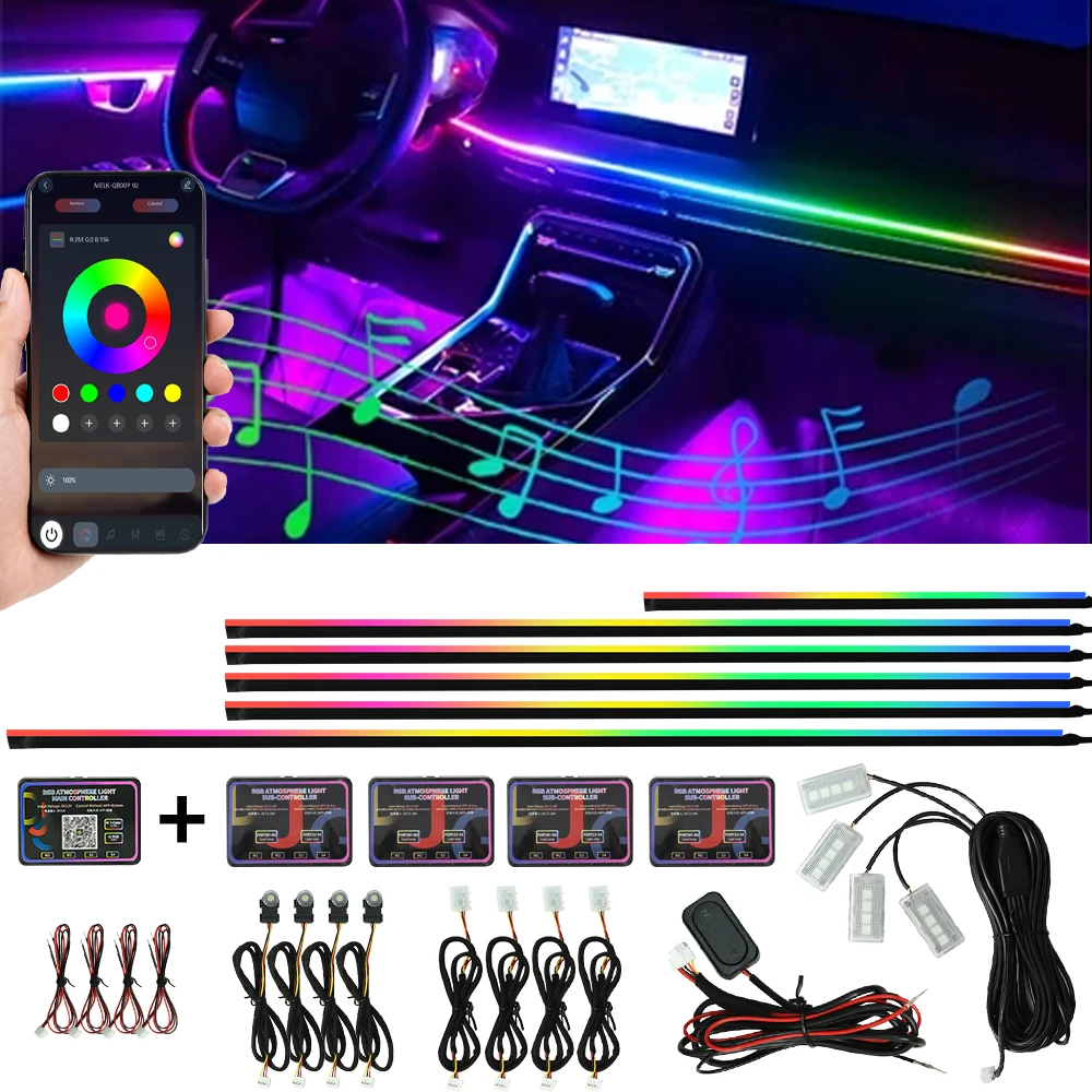 Автомобильный окружающий свет, светодиодные внутренние акриловые полосы, RGB APP Control, симфония, стример, неоновый свет, комплект атмосферных ламп, автоаксессуары
Автомобильный окружающий свет, светодиодные внутренние акриловые полосы, RGB APP Control, симфония, стример, неоновый свет, комплект атмосферных ламп, автоаксессуары