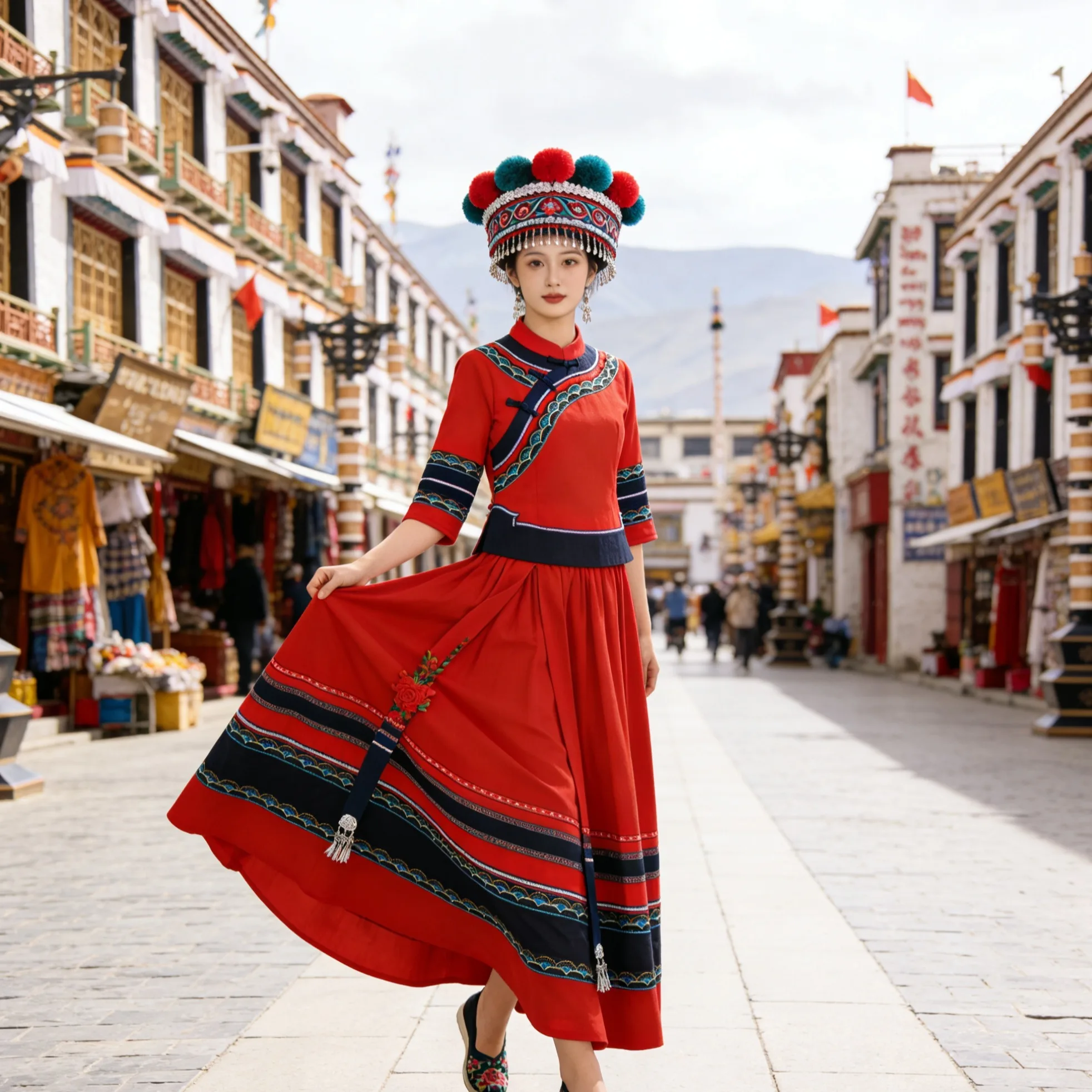 Traditional Ethnic Women's Costume Embroidered Hanfu March Three Festival Guangxi Adult Female Minority Travel Photography ...
Traditional Ethnic Women's Costume Embroidered Hanfu March Three Festival Guangxi Adult Female Minority Travel Photography ...