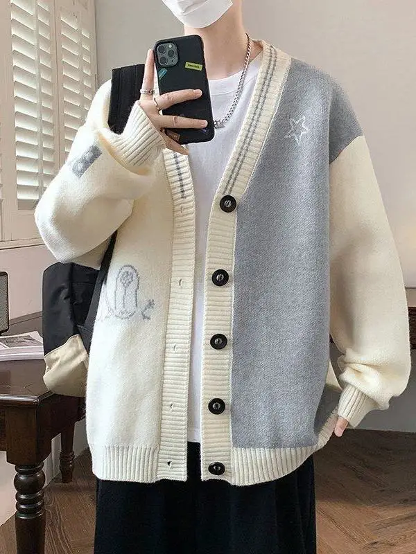 V-Ne открытый кардиган вязаный свитер мужской осенне-зимний повседневный цветной топ Blo Jaet свободного покроя длинная термобелье све
V-Ne открытый кардиган вязаный свитер мужской осенне-зимний повседневный цветной топ Blo Jaet свободного покроя длинная термобелье све