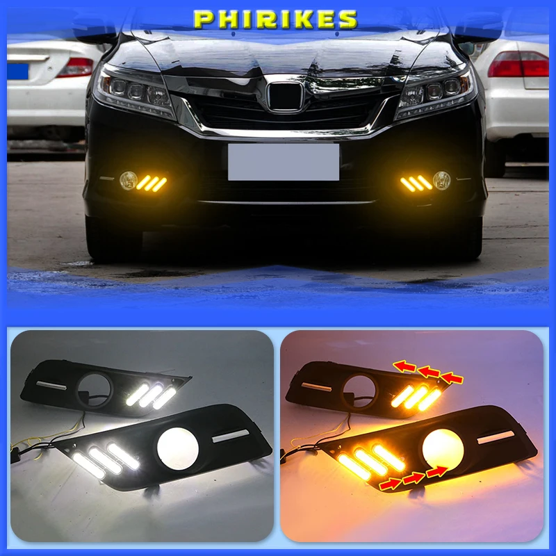 1set LED Daytime Running Light Front Bumper Turn Signal Lamps Car Fog Light Assembly For Honda CRIDER 2013-2015
1set LED Daytime Running Light Front Bumper Turn Signal Lamps Car Fog Light Assembly For Honda CRIDER 2013-2015