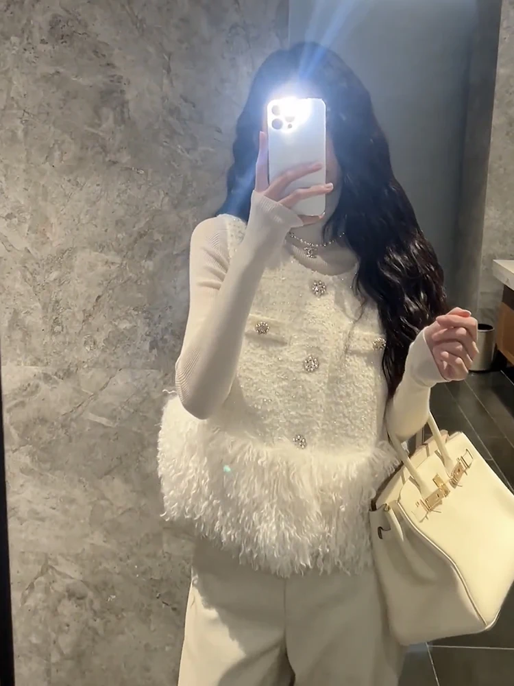White Vest Women's Autumn Winter Korean Drama Sle Sequin Splicing High-End Feelings Top Ladies' Premium Quali Jaet
White Vest Women's Autumn Winter Korean Drama Sle Sequin Splicing High-End Feelings Top Ladies' Premium Quali Jaet